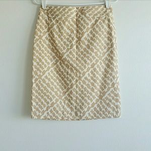 J. Crew Abstract Lattice Pencil Skirt Size 0